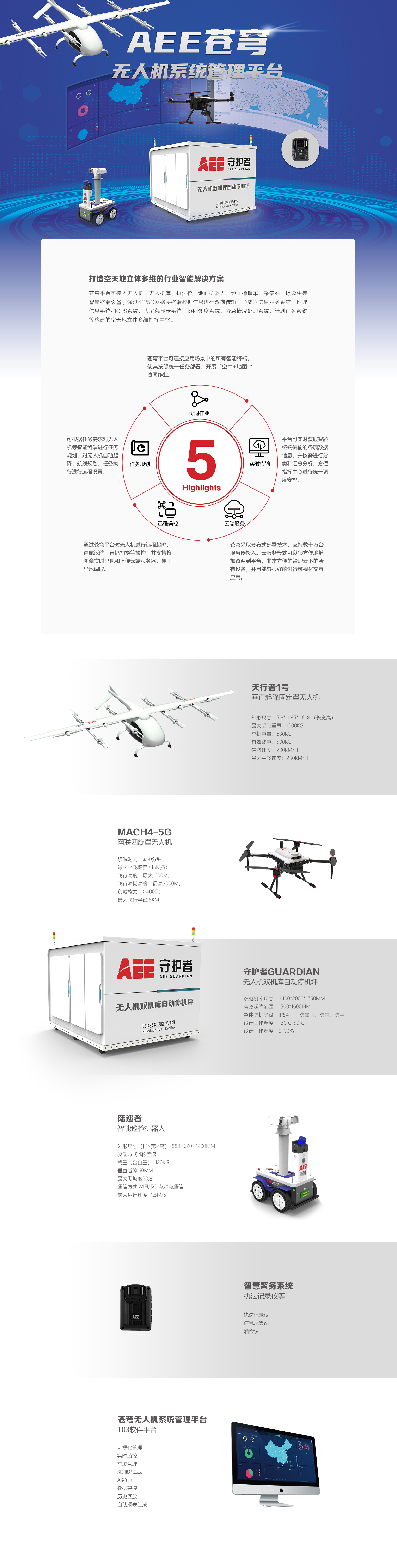 AEE蒼穹無人機系統管理平台